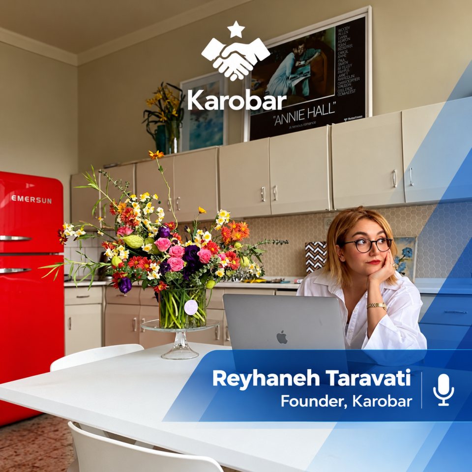 Reihane Taravati, founder of Karobar Reihane Taravati, founder of Karobar
